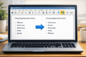 Сортировка списка по алфавиту в LibreOffice Writer