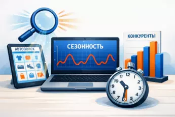 Три инструмента для анализа ниши на маркетплейсе: автопоиск товаров, график сезонности и анализ конкурентов.